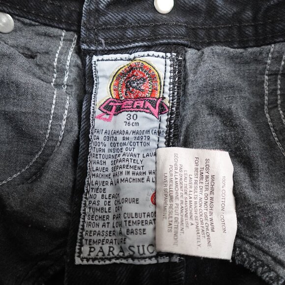 Vintage 90s Santana Parasuco High Rise Mom Jeans Women's 30 (27x32) Black Denim - Picture 3 of 11